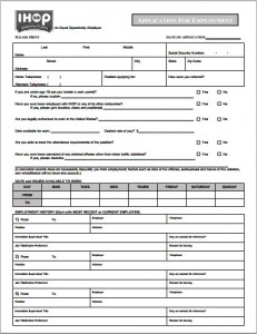 Ihop Application Online Job Forms