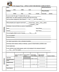 Little Caesars Employment Job Application