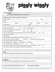 Piggly Wiggly Employment Job Application