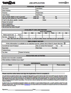 Toys R Us Application - Job Employment Form Online