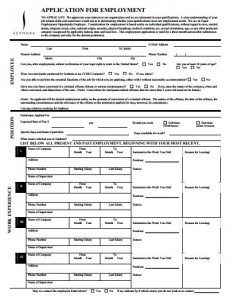 sephora application online job forms