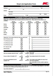 Kmart Application Form